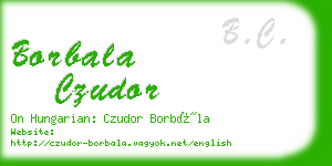 borbala czudor business card